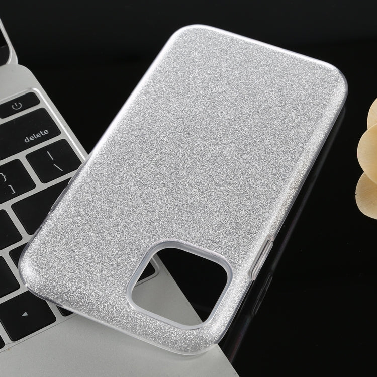 For iPhone 11 Pro Full Coverage TPU + PC Glittery Powder Protective Back Case