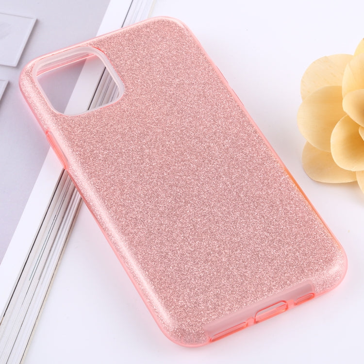 For iPhone 11 Full Coverage TPU + PC Glittery Powder Protective Back Case