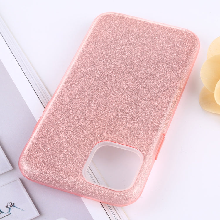 For iPhone 11 Pro Max Full Coverage TPU + PC Glittery Powder Protective Back Case