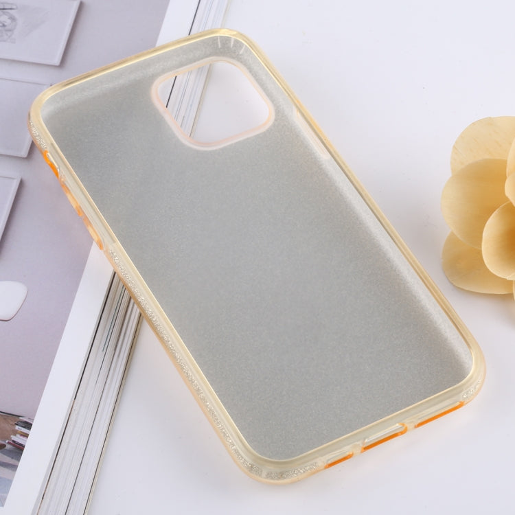 For iPhone 11 Pro Max Full Coverage TPU + PC Glittery Powder Protective Back Case