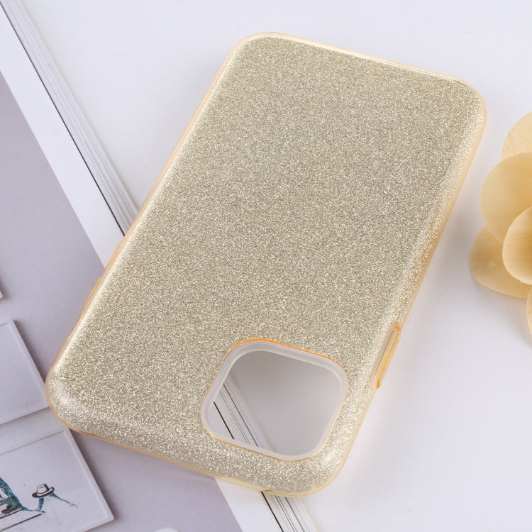 For iPhone 11 Pro Max Full Coverage TPU + PC Glittery Powder Protective Back Case
