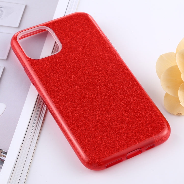 For iPhone 11 Pro Max Full Coverage TPU + PC Glittery Powder Protective Back Case