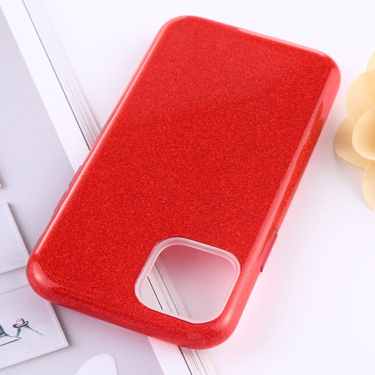 For iPhone 11 Pro Max Full Coverage TPU + PC Glittery Powder Protective Back Case