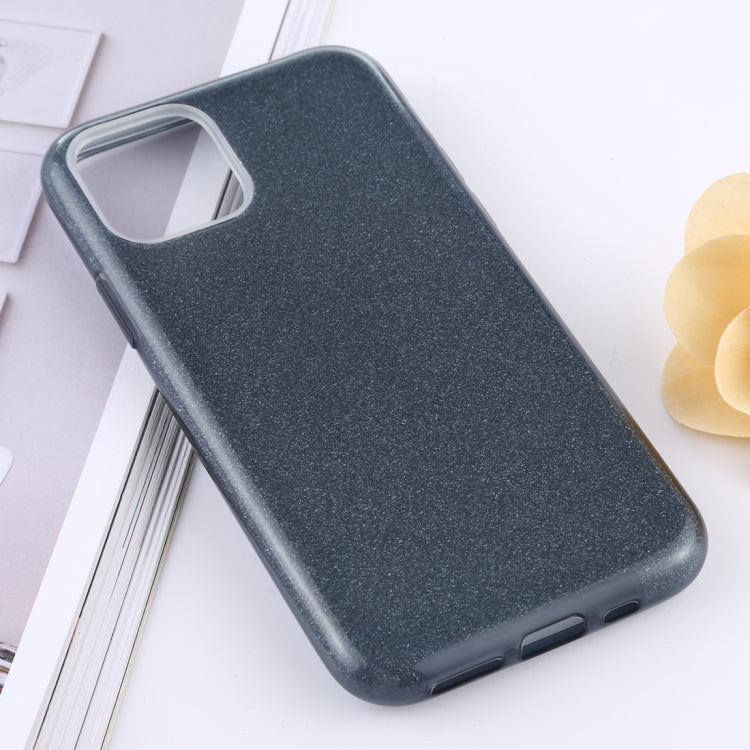 For iPhone 11 Pro Max Full Coverage TPU + PC Glittery Powder Protective Back Case
