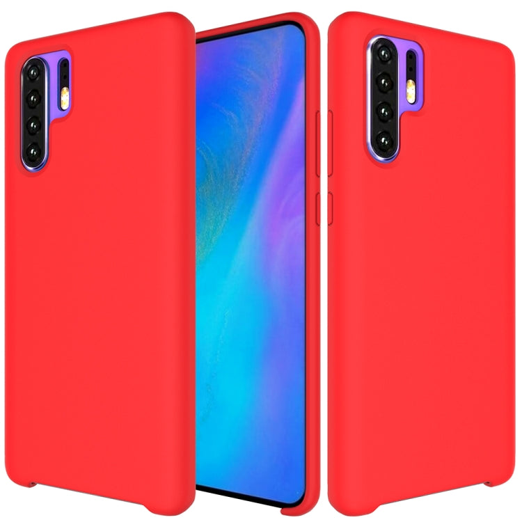 Solid Color Liquid Silicone Shockproof Coverage Case For Huawei P30 Pro