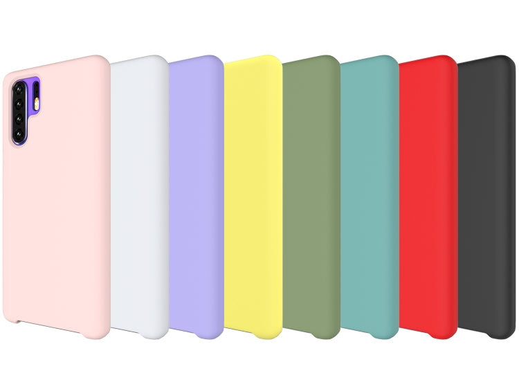Solid Color Liquid Silicone Shockproof Coverage Case For Huawei P30 Pro