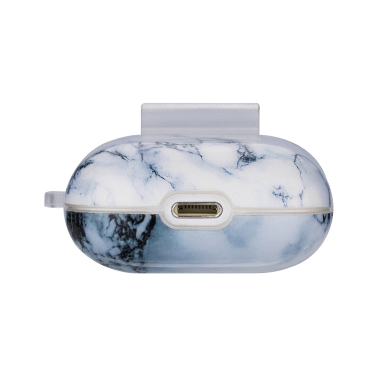 Marble Series Anti-fall Earphone Protective Case for AirPods 1 / 2, with Hook & Anti-drop Buckle