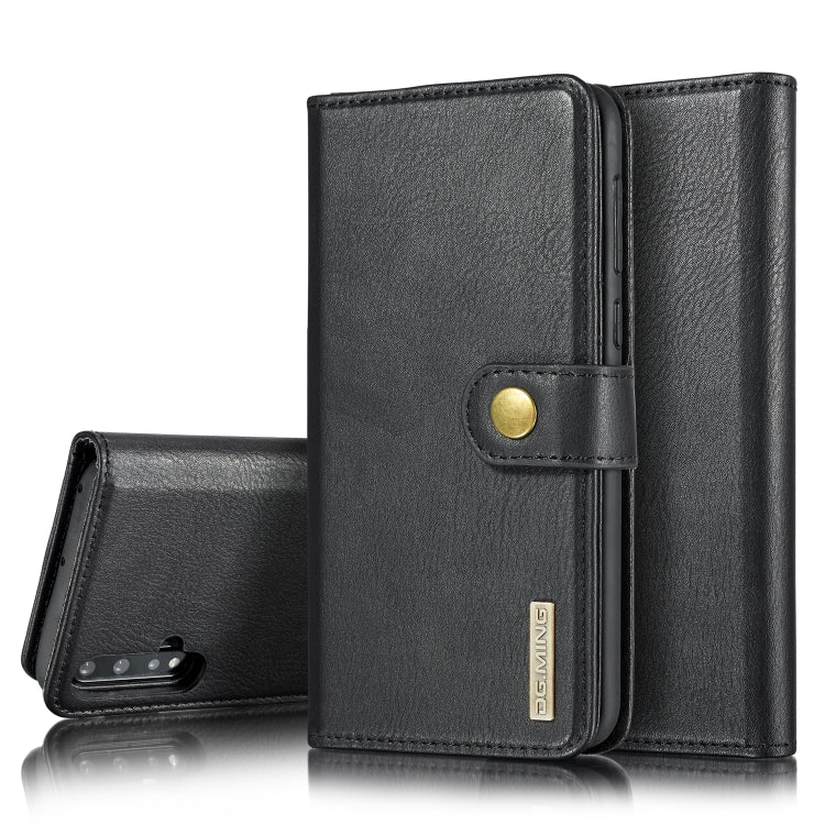 DG.MING Crazy Horse Texture Flip Detachable Magnetic Leather Case with Holder & Card Slots & Wallet For Huawei Nova 5 Pro