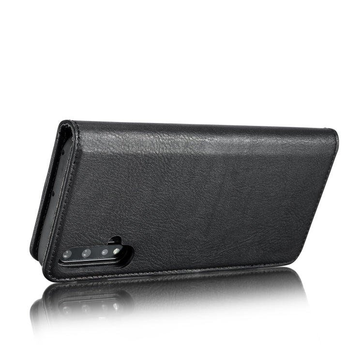 DG.MING Crazy Horse Texture Flip Detachable Magnetic Leather Case with Holder & Card Slots & Wallet For Huawei Nova 5 Pro