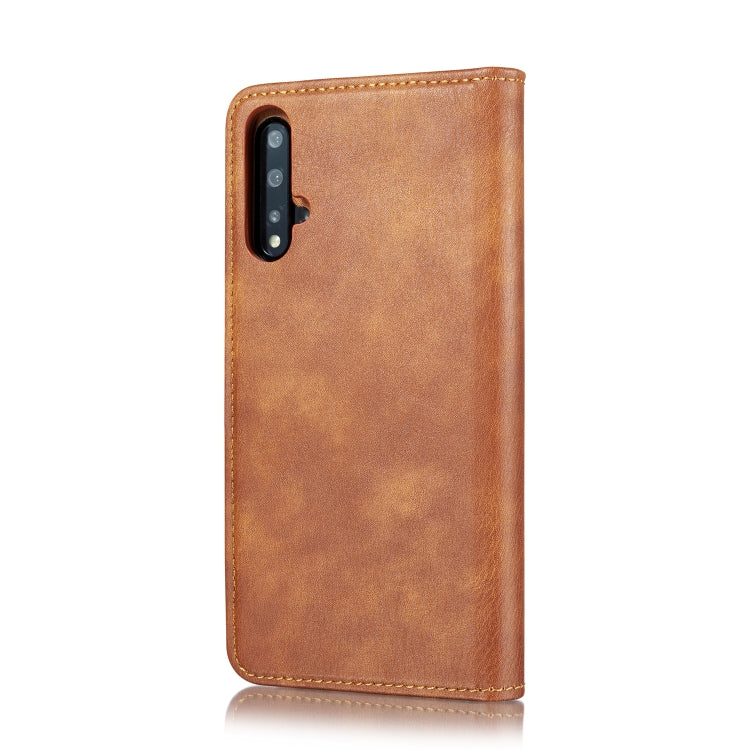DG.MING Crazy Horse Texture Flip Detachable Magnetic Leather Case with Holder & Card Slots & Wallet For Huawei Nova 5 Pro