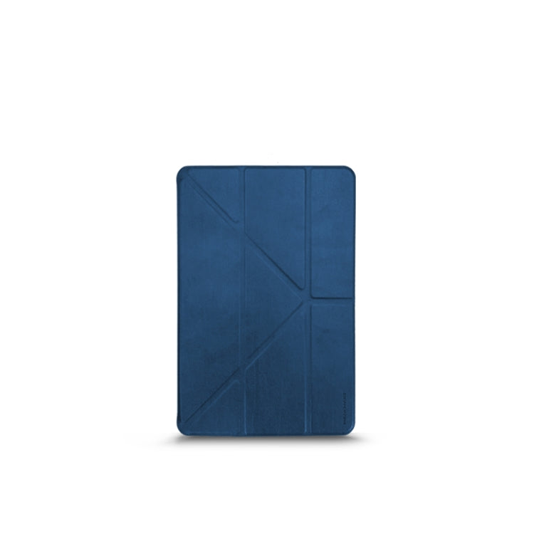 For iPad Mini 4 / Mini 5 RAIGOR INVERSE CAASSO Series Multi-folding Horizontal Flip Leather Case with Holder & Sleep / Wake-up Function & Pen Slot