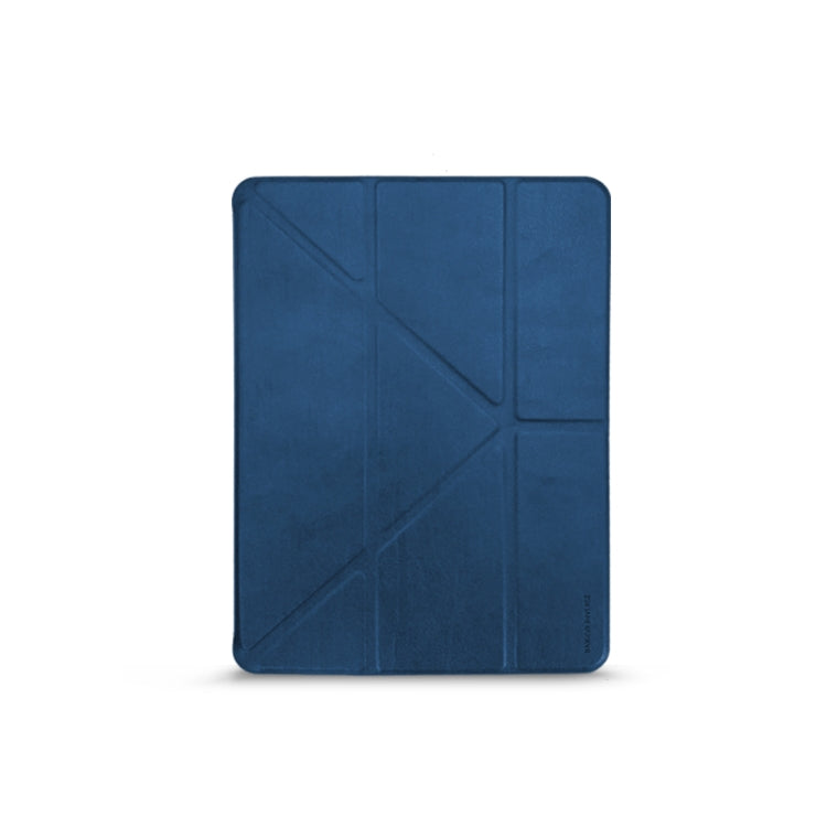 For iPad 9.7 inch RAIGOR INVERSE CAASSO Series Multi-folding Horizontal Flip Leather Case with Holder & Sleep / Wake-up Function & Pen Slot