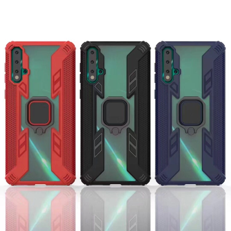 For Huawei Nova 5 Iron Warrior Shockproof PC + TPU Protective Case with Magnetic Ring Holder