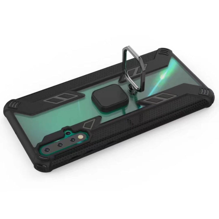 For Huawei Nova 5 Pro Iron Warrior Shockproof PC + TPU Protective Case with Magnetic Ring Holder