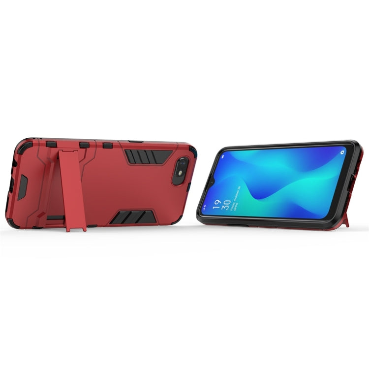 For OPPO A1k / Realme C2 Shockproof PC + TPU Protective Case with Invisible Holder