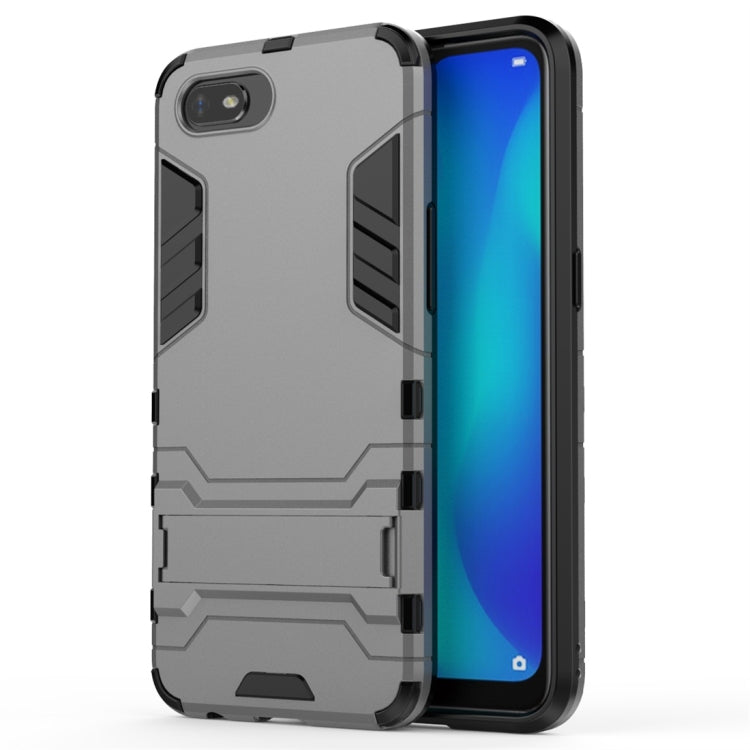 For OPPO A1k / Realme C2 Shockproof PC + TPU Protective Case with Invisible Holder
