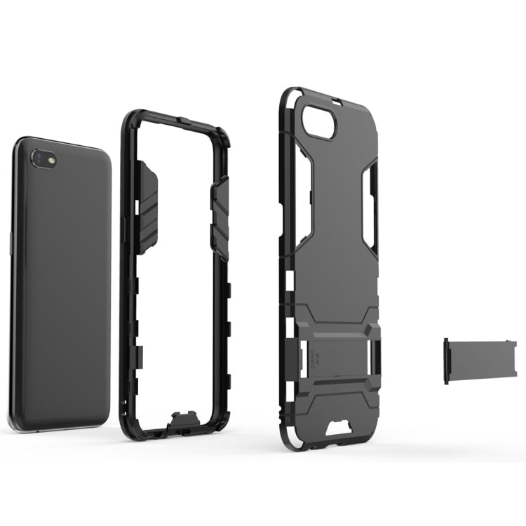 For OPPO A1k / Realme C2 Shockproof PC + TPU Protective Case with Invisible Holder