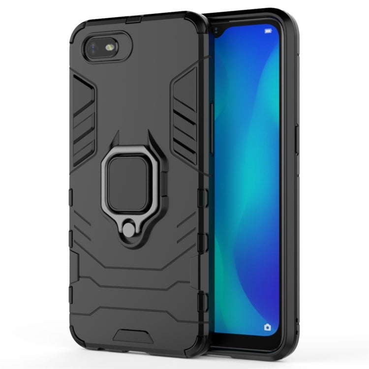 For OPPO A1k / Realme C2 PC + TPU Shockproof Protective Case with Magnetic Ring Holder