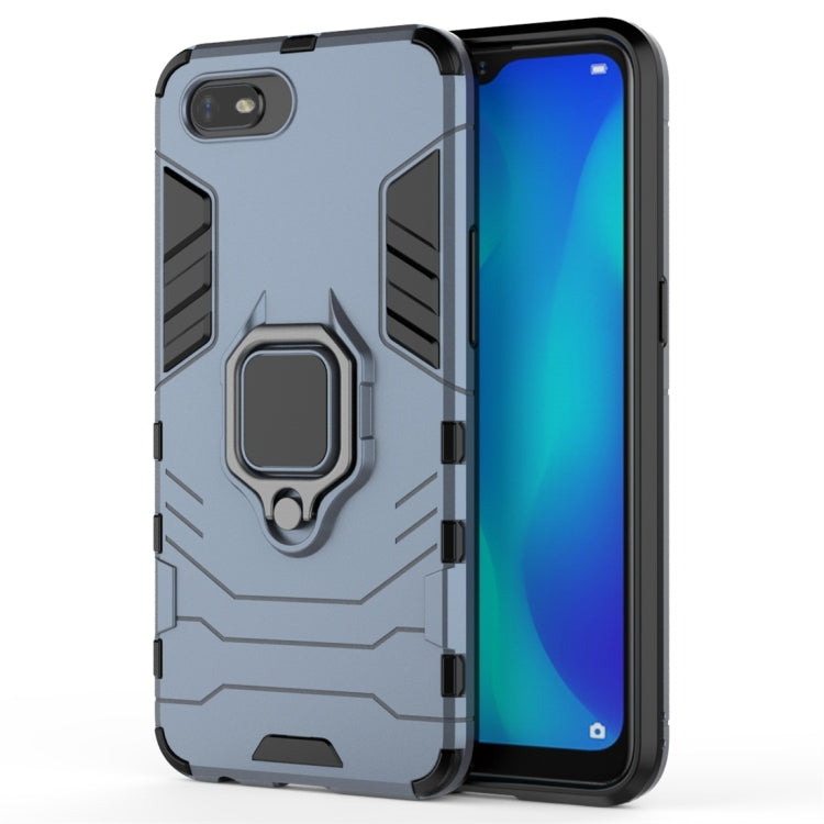 For OPPO A1k / Realme C2 PC + TPU Shockproof Protective Case with Magnetic Ring Holder