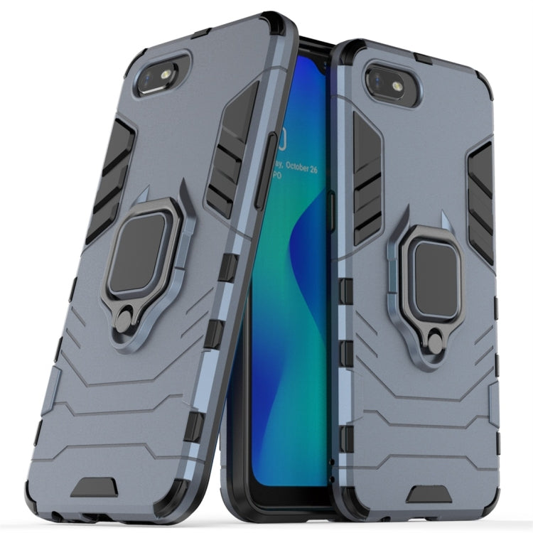 For OPPO A1k / Realme C2 PC + TPU Shockproof Protective Case with Magnetic Ring Holder