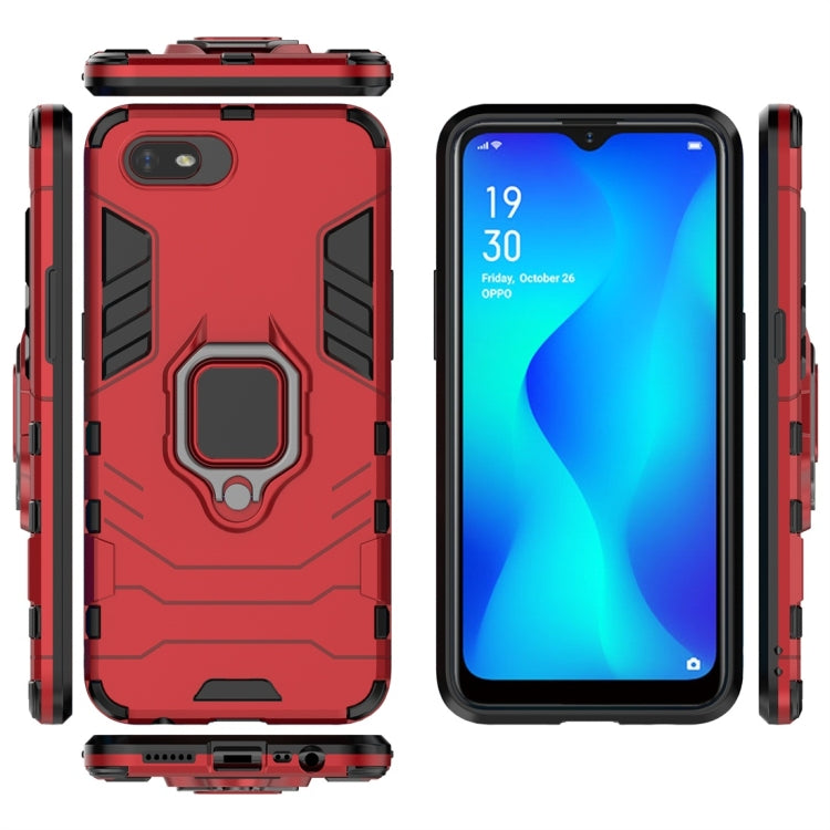For OPPO A1k / Realme C2 PC + TPU Shockproof Protective Case with Magnetic Ring Holder