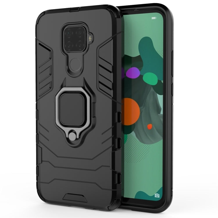For Huawei Nova 5i Pro PC + TPU Shockproof Protective Case with Magnetic Ring Holder