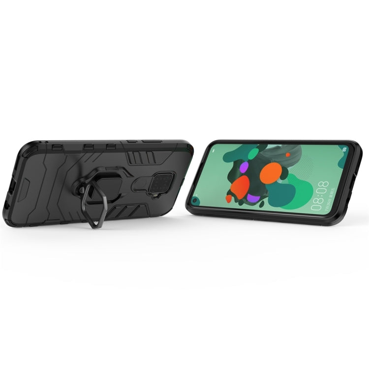 For Huawei Nova 5i Pro PC + TPU Shockproof Protective Case with Magnetic Ring Holder
