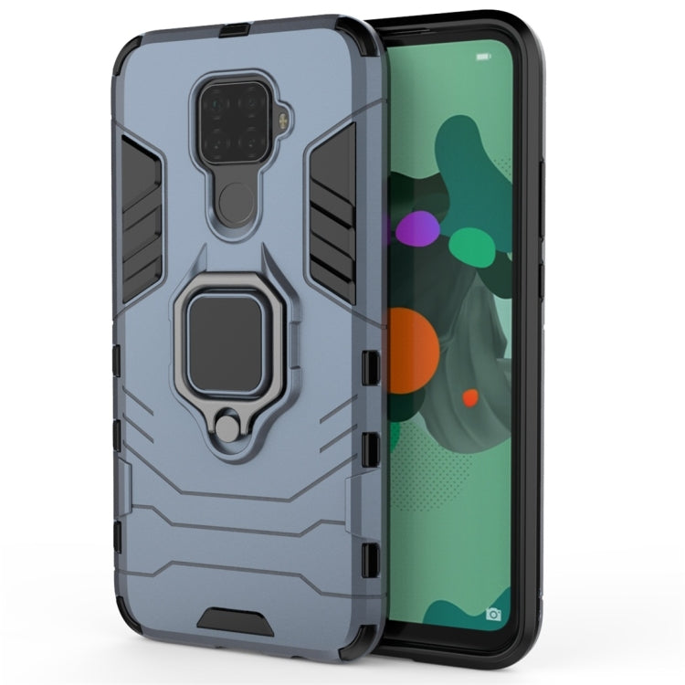 For Huawei Nova 5i Pro PC + TPU Shockproof Protective Case with Magnetic Ring Holder