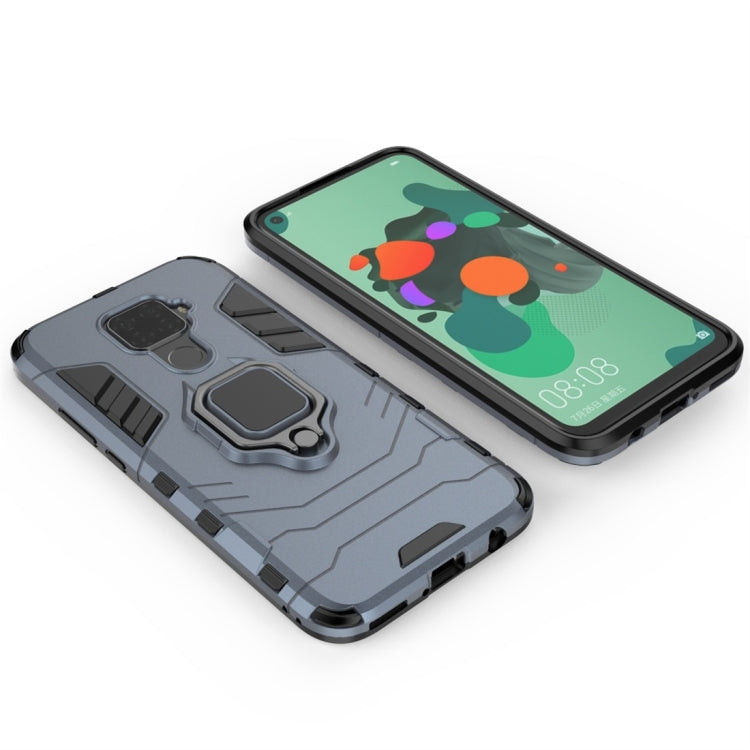 For Huawei Nova 5i Pro PC + TPU Shockproof Protective Case with Magnetic Ring Holder
