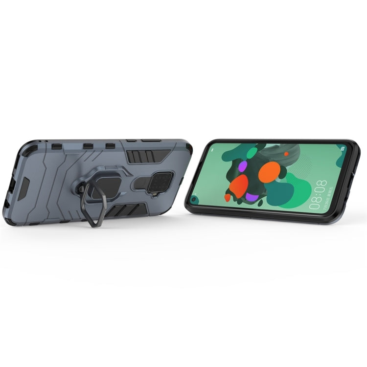 For Huawei Nova 5i Pro PC + TPU Shockproof Protective Case with Magnetic Ring Holder