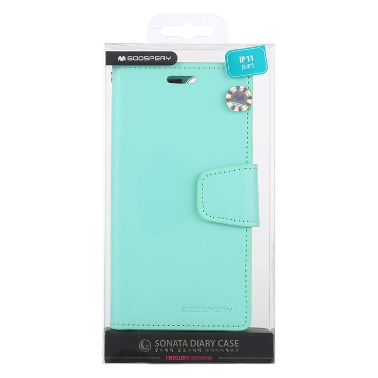 For iPhone 11 Pro MERCURY GOOSPERY SONATA DIARY Horizontal Flip Leather Case with Holder & Card Slots & Wallet