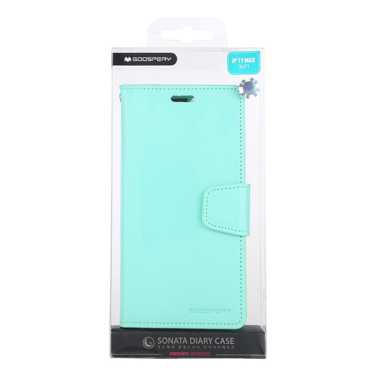 For iPhone 11 Pro Max 2019 MERCURY GOOSPERY SONATA DIARY Horizontal Flip Leather Case with Holder & Card Slots & Wallet