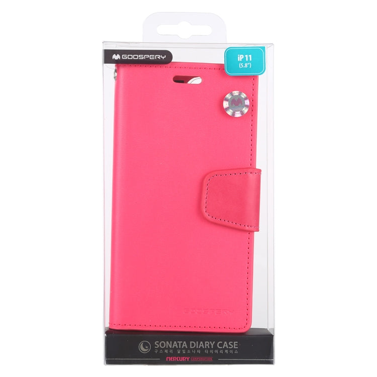 For iPhone 11 MERCURY GOOSPERY SONATA DIARY Horizontal Flip Leather Case with Holder & Card Slots & Wallet
