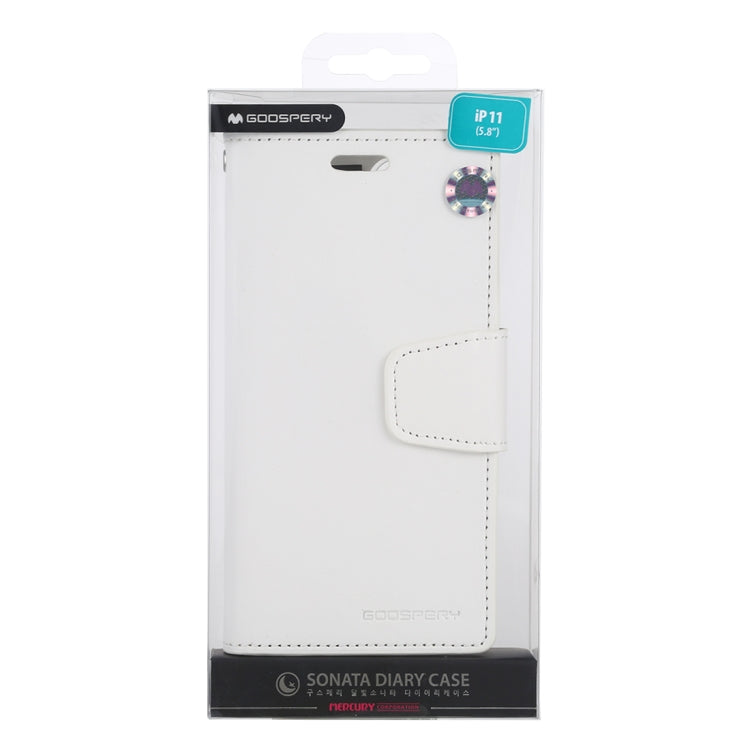 For iPhone 11 MERCURY GOOSPERY SONATA DIARY Horizontal Flip Leather Case with Holder & Card Slots & Wallet