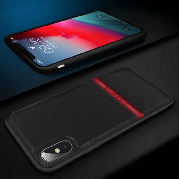 For iPhone XR RAIGOR INVERSE CHRIS Series PU Splicing Stitch Protective Case