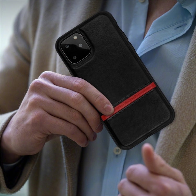 For iPhone 11  RAIGOR INVERSE CHRIS Series PU Splicing Stitch Protective Case