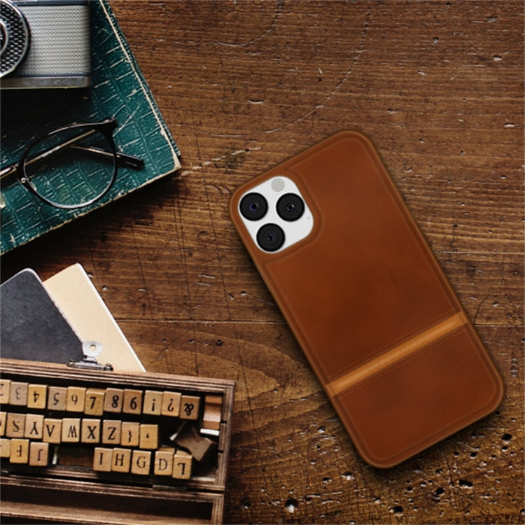 For iPhone 11 Pro Max (6.5 inch) RAIGOR INVERSE CHRIS Series PU Splicing Stitch Protective Case