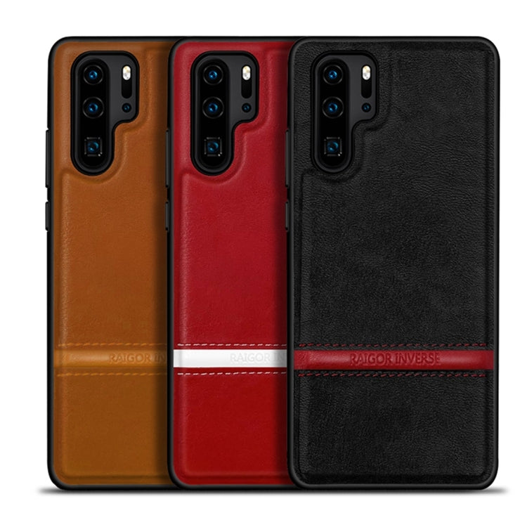For Huawei P30 Pro RAIGOR INVERSE CHRIS Series PU Splicing Stitch Protective Case