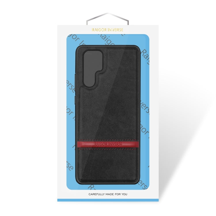 For Huawei P30 RAIGOR INVERSE CHRIS Series PU Splicing Stitch Protective Case