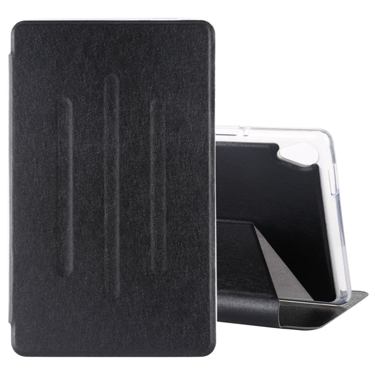 For Huawei MediaPad M6 8.4 TPU Silk Texture Horizontal Flip Leather Case with Three-Folding Holder