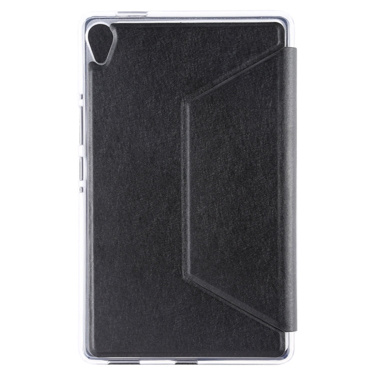 For Huawei MediaPad M6 8.4 TPU Silk Texture Horizontal Flip Leather Case with Three-Folding Holder