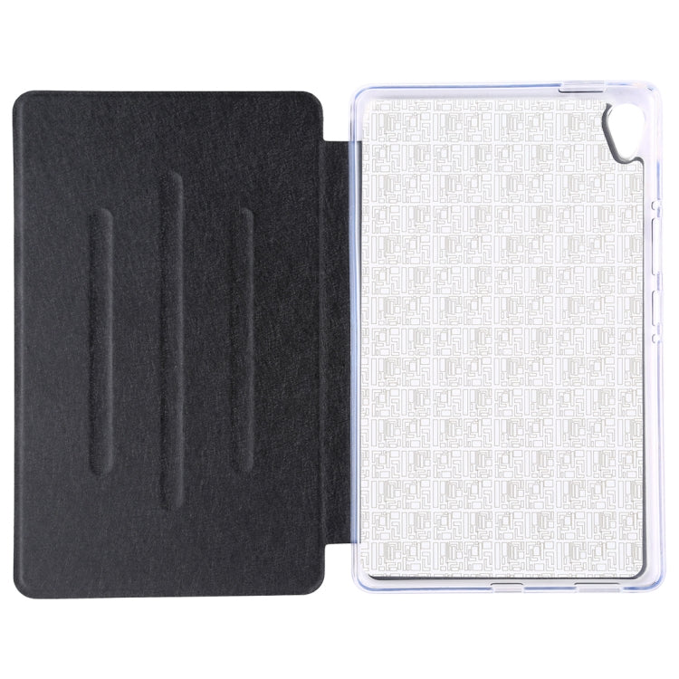 For Huawei MediaPad M6 8.4 TPU Silk Texture Horizontal Flip Leather Case with Three-Folding Holder