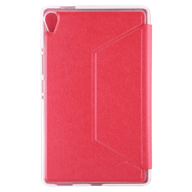 For Huawei MediaPad M6 8.4 TPU Silk Texture Horizontal Flip Leather Case with Three-Folding Holder