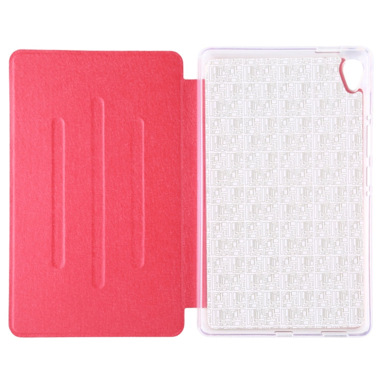 For Huawei MediaPad M6 8.4 TPU Silk Texture Horizontal Flip Leather Case with Three-Folding Holder