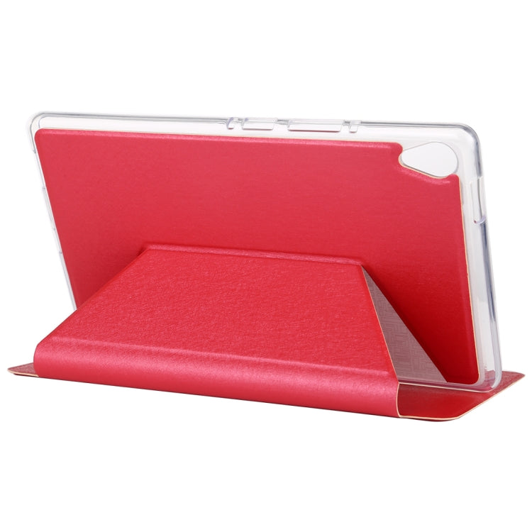 For Huawei MediaPad M6 8.4 TPU Silk Texture Horizontal Flip Leather Case with Three-Folding Holder