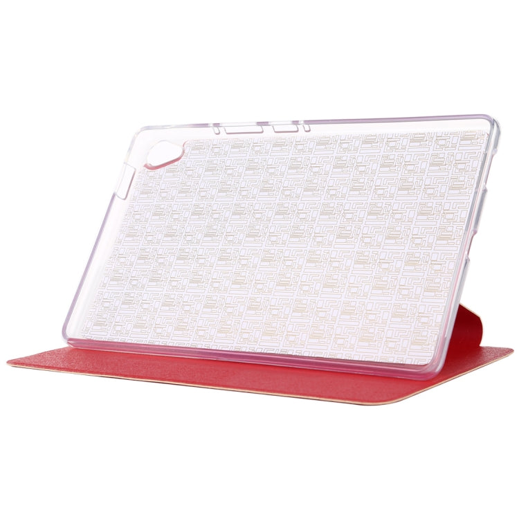 For Huawei MediaPad M6 8.4 TPU Silk Texture Horizontal Flip Leather Case with Three-Folding Holder