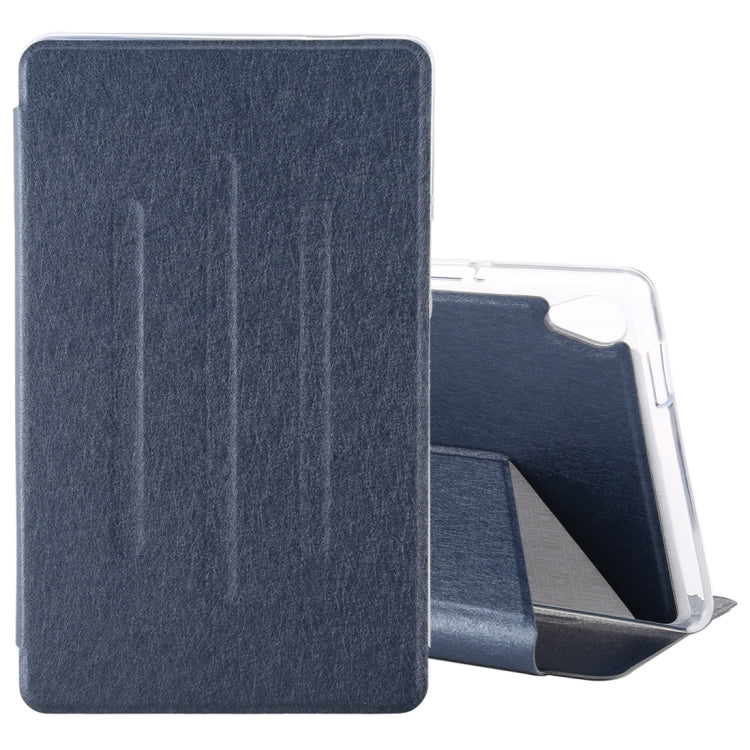 For Huawei MediaPad M6 8.4 TPU Silk Texture Horizontal Flip Leather Case with Three-Folding Holder