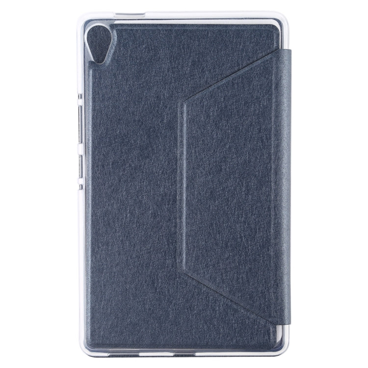 For Huawei MediaPad M6 8.4 TPU Silk Texture Horizontal Flip Leather Case with Three-Folding Holder