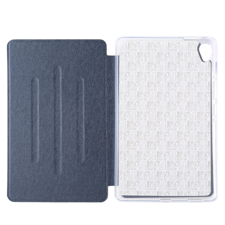 For Huawei MediaPad M6 8.4 TPU Silk Texture Horizontal Flip Leather Case with Three-Folding Holder