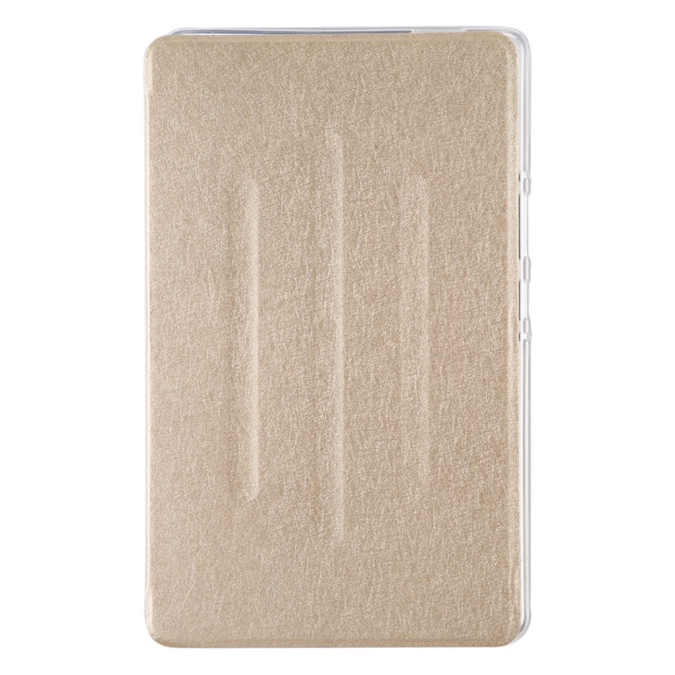 For Huawei MediaPad M6 8.4 TPU Silk Texture Horizontal Flip Leather Case with Three-Folding Holder